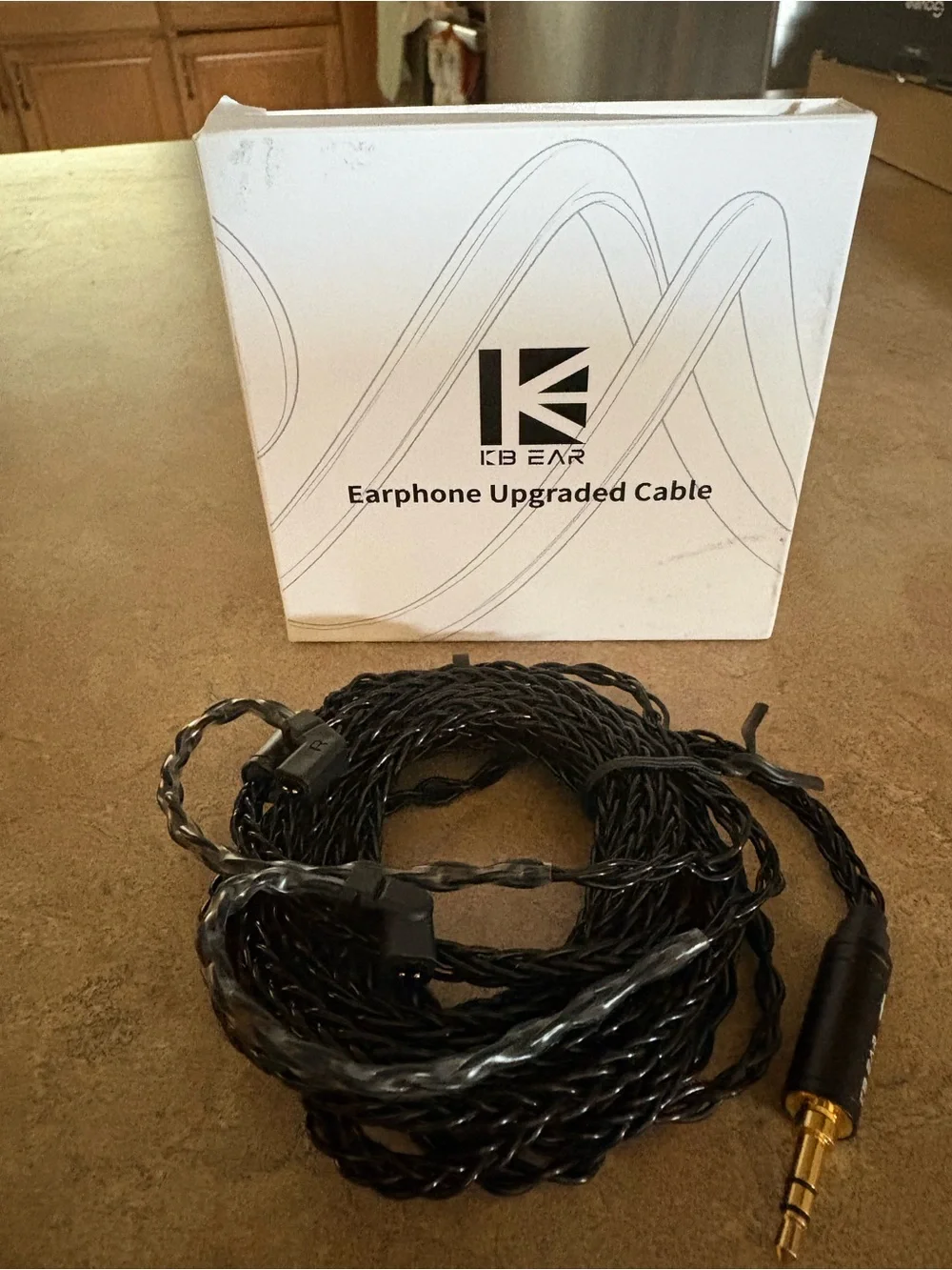 KBear Black Earphone Upgraded Cable -